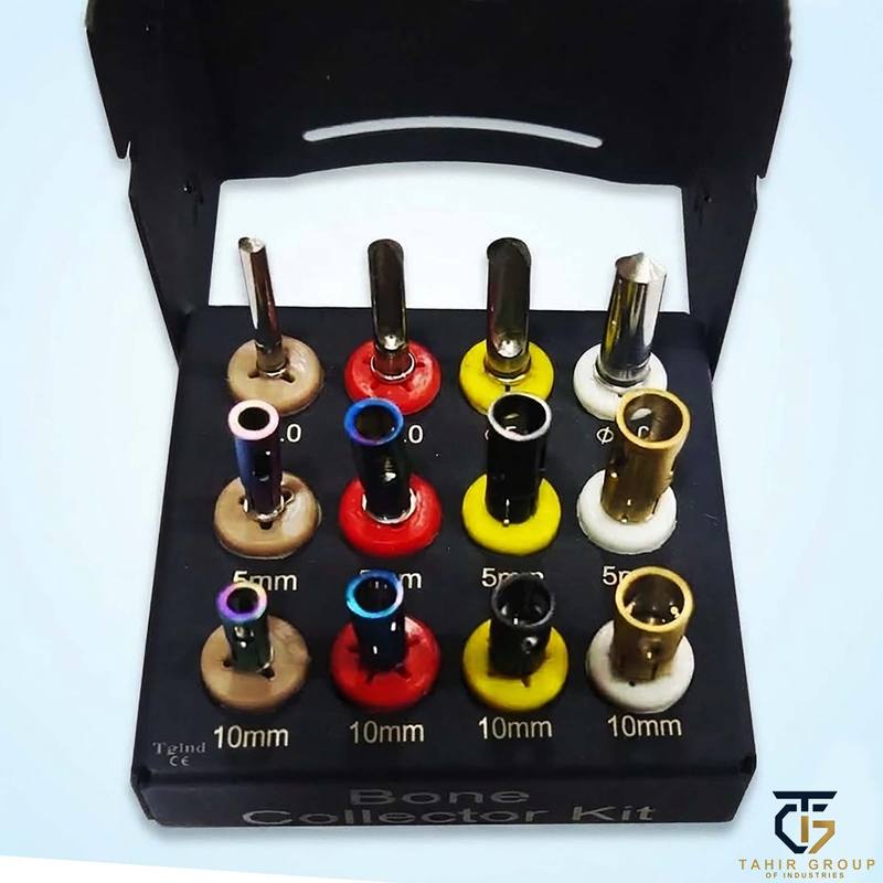 12 Pcs Dental Bone Collector Chip Maker Drills & Stoppers Kit, dental implant kits, TGI's own catalog photograph