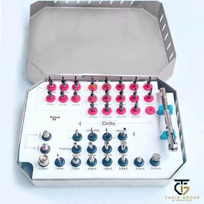 39 Pcs Dental Implant Conical Drills Punch Bur Kit, dental implant kits, TGI's own catalog photograph