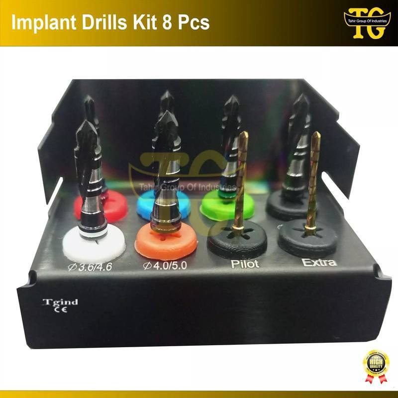 8 Pcs External Irrigation Surgical Bur Holders Kit, TGI's own catalogue photograph
