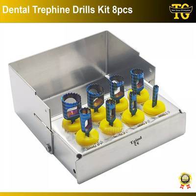 8 Pcs Set Implant Trephine Drills Kit, TGI's own catalog photograph