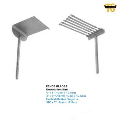 Abdominal Retractor Fence Blade, surgical instruments, TGI's own catalog photograph