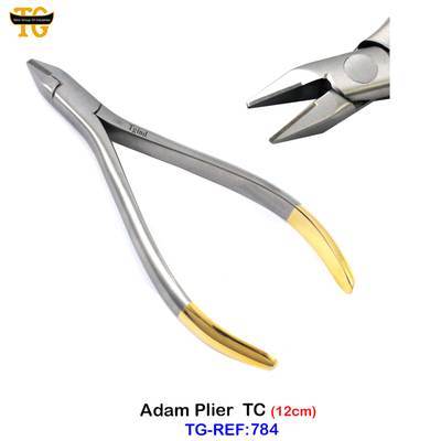 Adam Plier TC, dental instruments, TGI's own catalog photograph