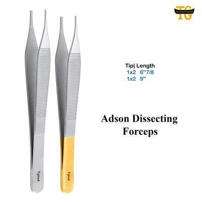 Adson Forceps, surgical instruments, TGI's own catalog photograph