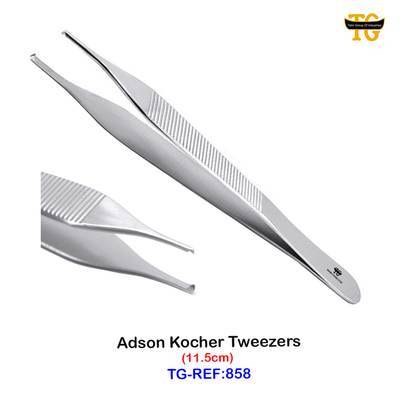 Adson Kocher Tweezer, dental instruments, TGI's own catalog photograph