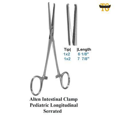 Allen Intestinal Clamp, surgical instruments, TGI's own catalog photograph