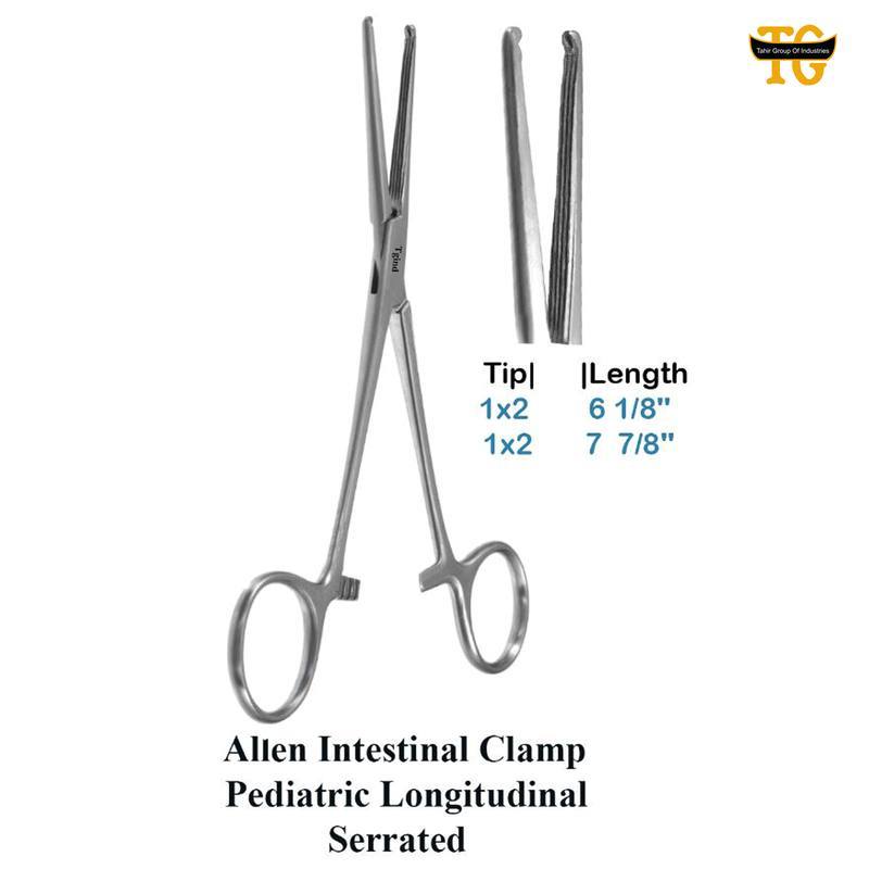 Allen Intestinal Clamp, surgical instruments, TGI's own catalog photograph