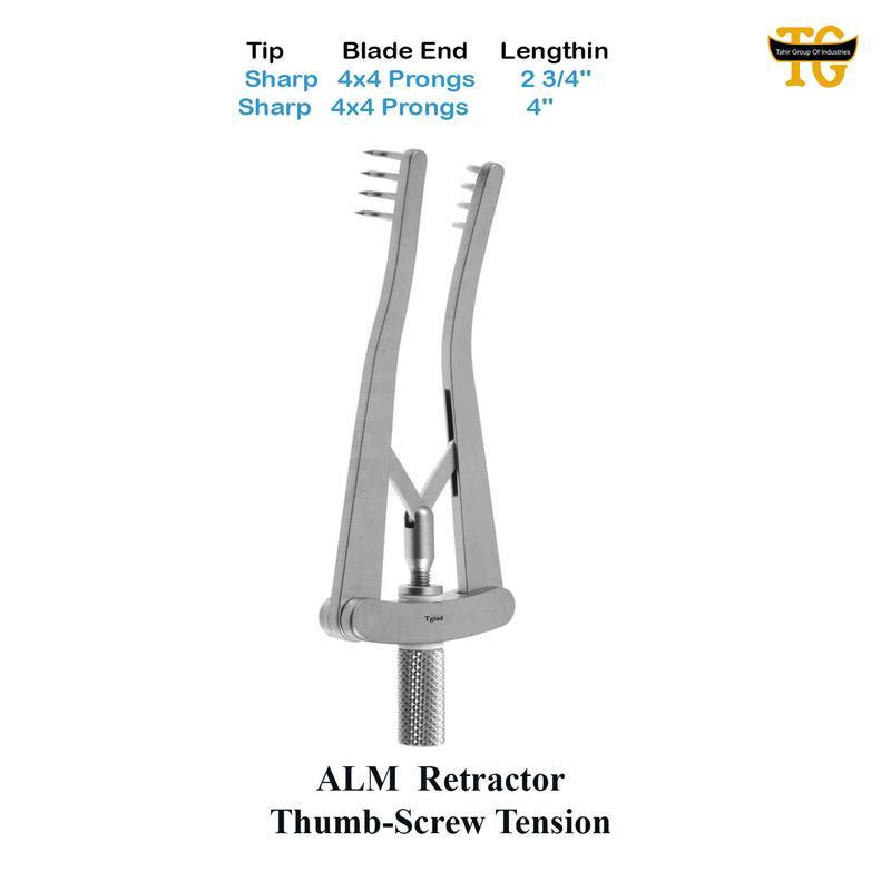 ALM Retractor Thumb-Screw Tension, surgical instruments, TGI's own catalog photograph
