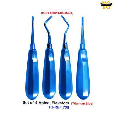 Apical Elevator Set, dental instruments, TGI's own catalog photograph