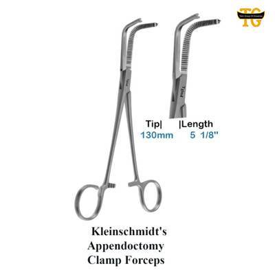 Kleinschmidt's Appendoctomy Clamp Forceps, TGI's own catalogue photograph