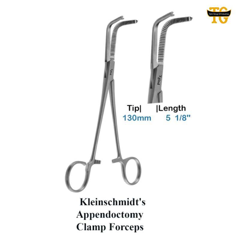 Kleinschmidt's Appendoctomy Clamp Forceps, surgical instruments, TGI's own catalog photograph