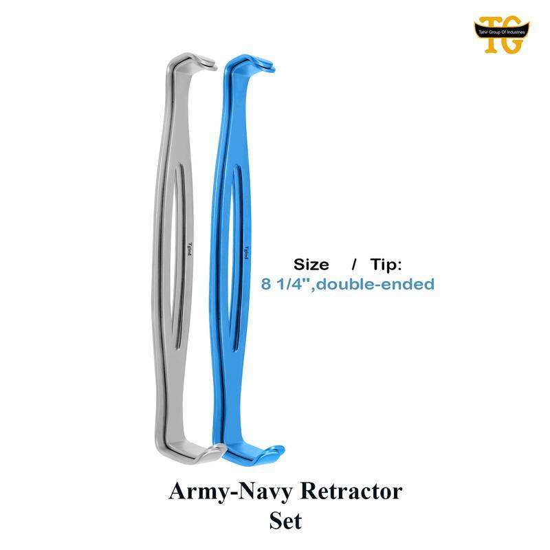 Army Retractor, surgical instruments, TGI's own catalog photograph