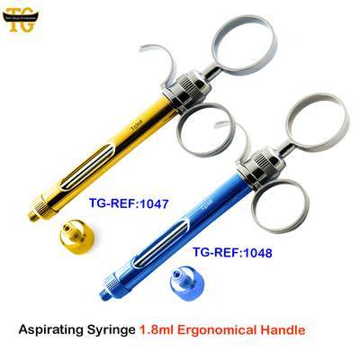 Aspirating Syringe, dental instruments, TGI's own catalog photograph