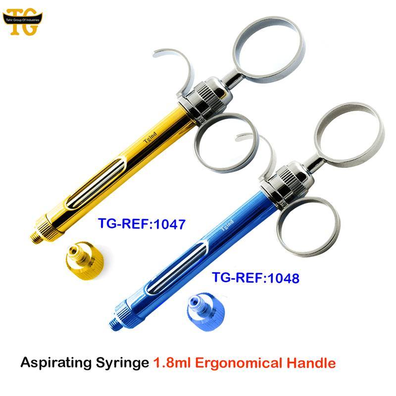 Aspirating Syringe, dental instruments, TGI's own catalog photograph