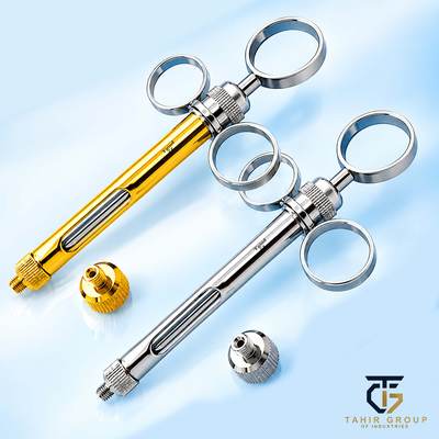 Aspirating Syringe 1.8 ml Three Ring Handle, dental instruments, TGI's own catalog photograph