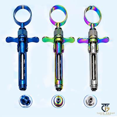 Aspirating Syringe 1.8 ml Single Ring Multicolor, dental instruments, TGI's own catalog photograph
