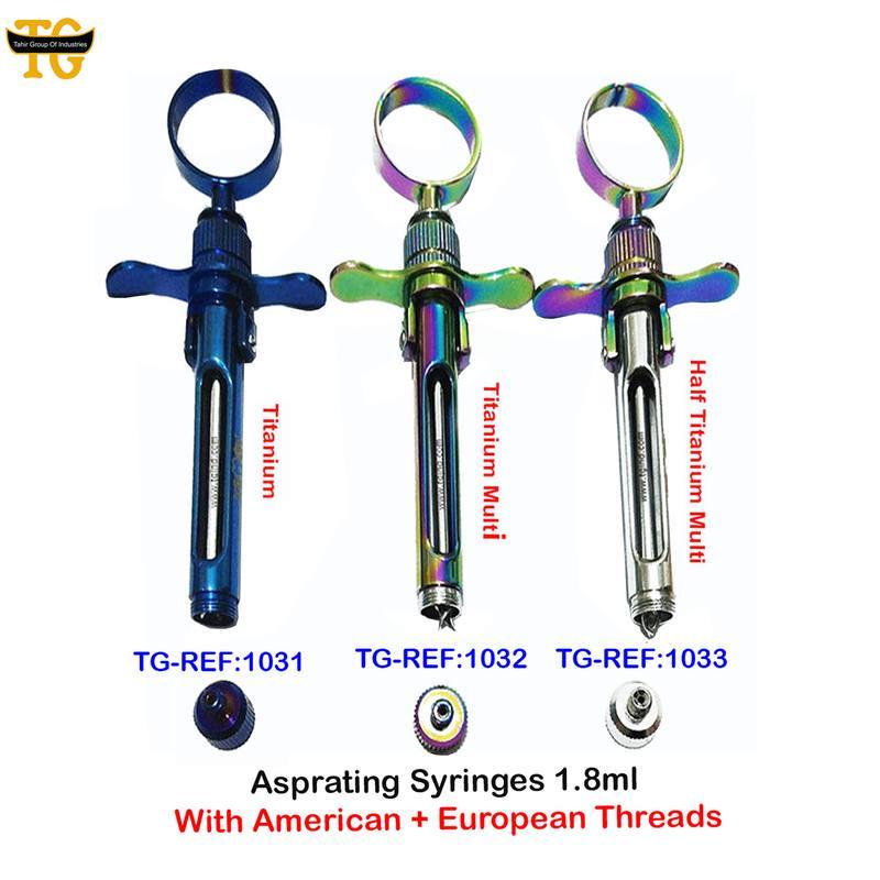 Aspirating Syringe, dental instruments, TGI's own catalog photograph