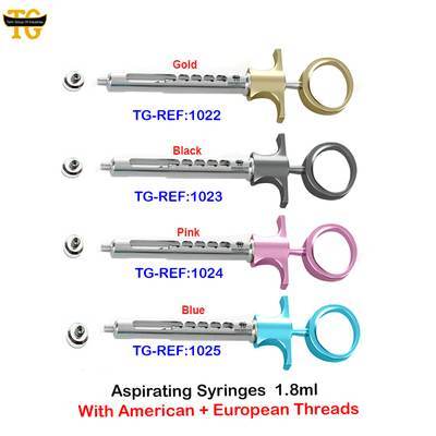 Aspirating Syringe, dental instruments, TGI's own catalog photograph