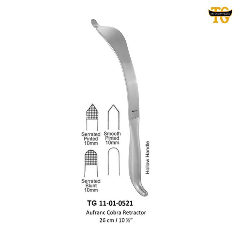 Aufranc Cobra Retractor, orthopedic instruments, TGI's own catalog photograph