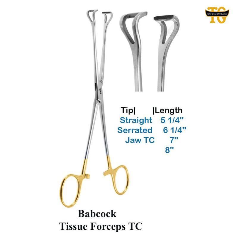 Babcock Tissue Forceps TC, surgical instruments, TGI's own catalog photograph