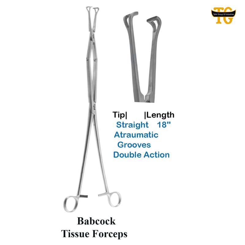 Babcock Tissue Forceps, surgical instruments, TGI's own catalog photograph
