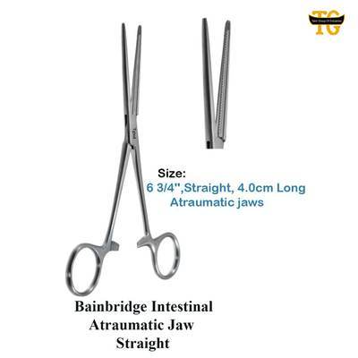 Bainbridge Intestinal Forceps, surgical instruments, TGI's own catalog photograph