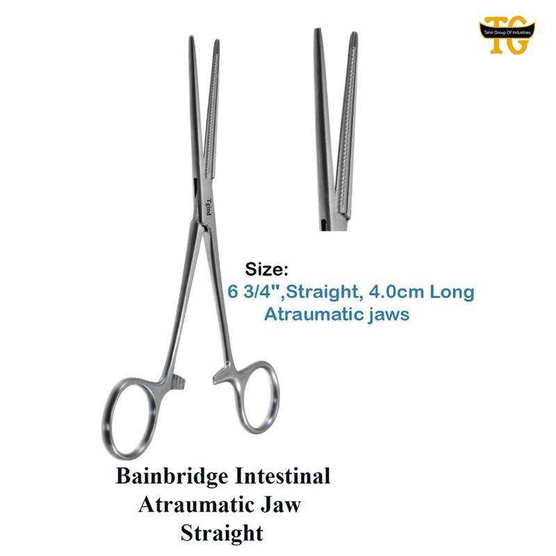Bainbridge Intestinal Forceps, surgical instruments, TGI's own catalog photograph