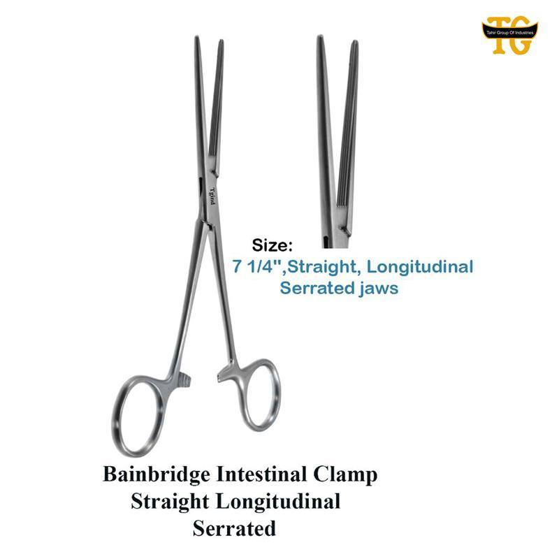 Bainbridge Intestinal Forceps, surgical instruments, TGI's own catalog photograph