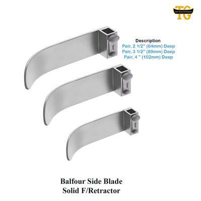 Balfour Side Blade Solid F/Retractor, surgical instruments, TGI's own catalog photograph
