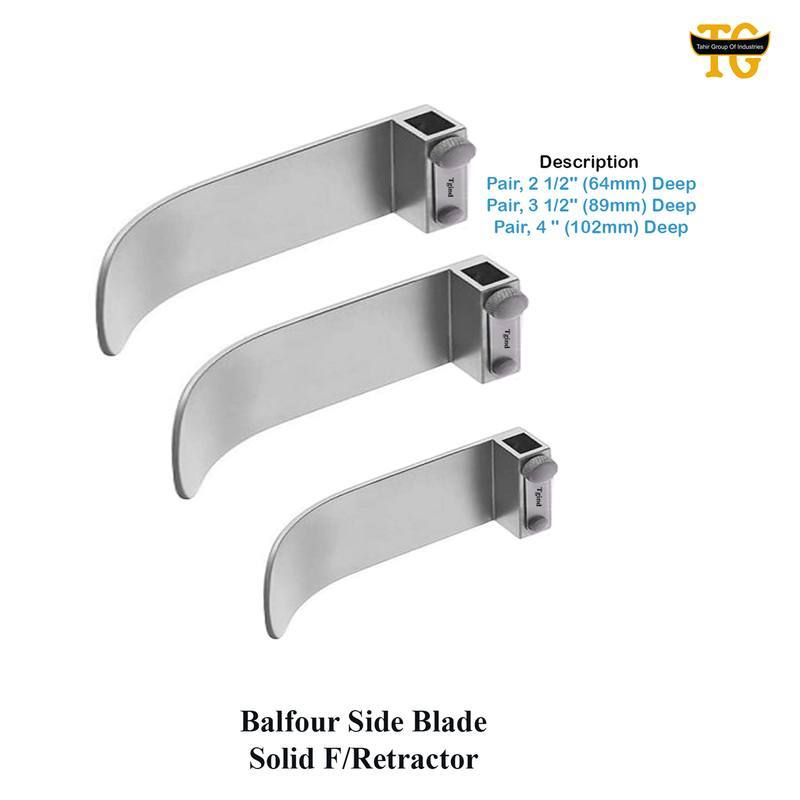 Balfour Side Blade Solid F/Retractor, surgical instruments, TGI's own catalog photograph