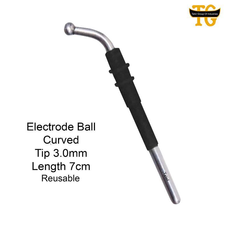 Ball Electrode Curved Reusable, electrosurgical instruments, TGI's own catalog photograph