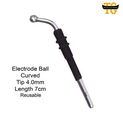 Ball Electrode Curved Reusable, electrosurgical instruments, TGI's own catalog photograph