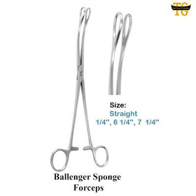 Ballenger Sponge Forceps, surgical instruments, TGI's own catalog photograph