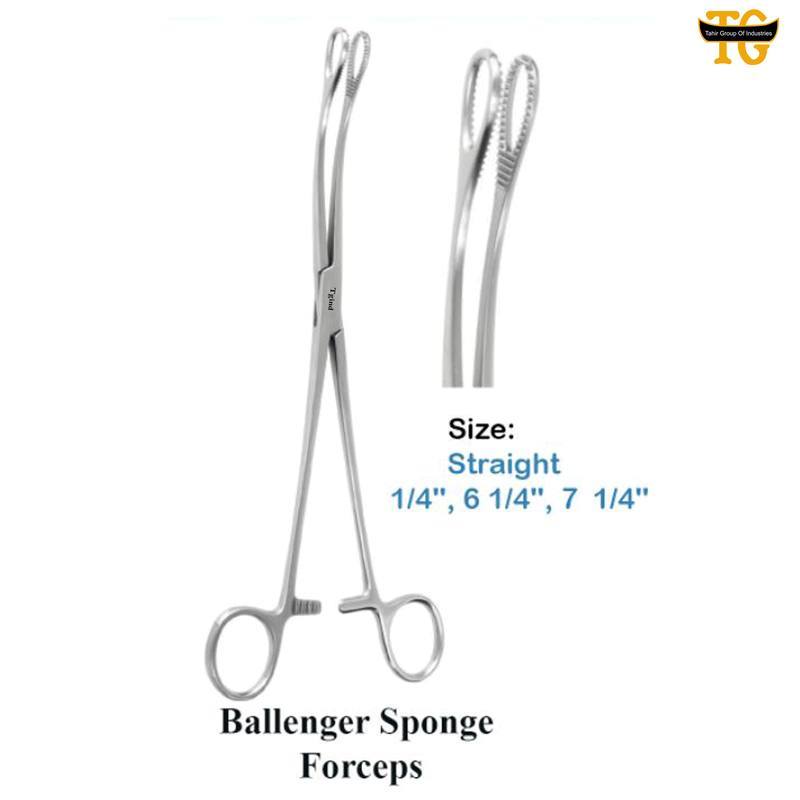 Ballenger Sponge Forceps, surgical instruments, TGI's own catalog photograph