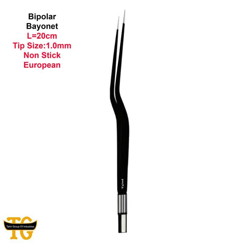 Bipolar Bayonet, electrosurgical instruments, TGI's own catalog photograph