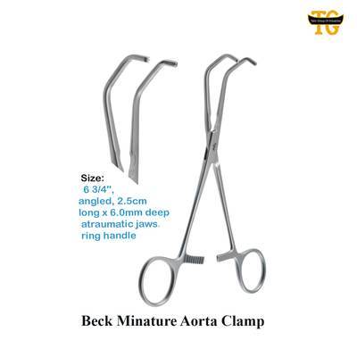 Beck Minature Clamp, surgical instruments, TGI's own catalog photograph