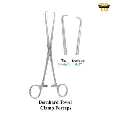 Bernhard Towel Forceps, TGI's own catalog photograph