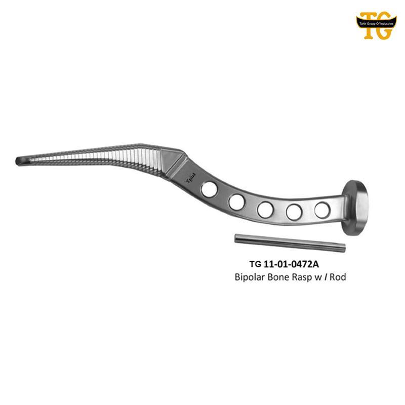 Bipolar Bone Rasp, orthopedic instruments, TGI's own catalog photograph