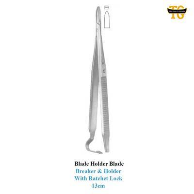 Blade Holder Blade Breaker & Holder With Ratchet Lock, surgical instruments, TGI's own catalog photograph