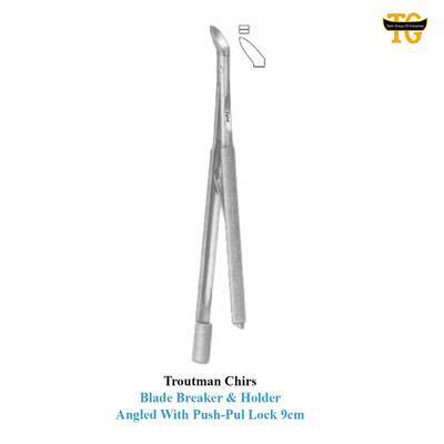 Troutman Chirs Blade Breaker & Holder, surgical instruments, TGI's own catalog photograph