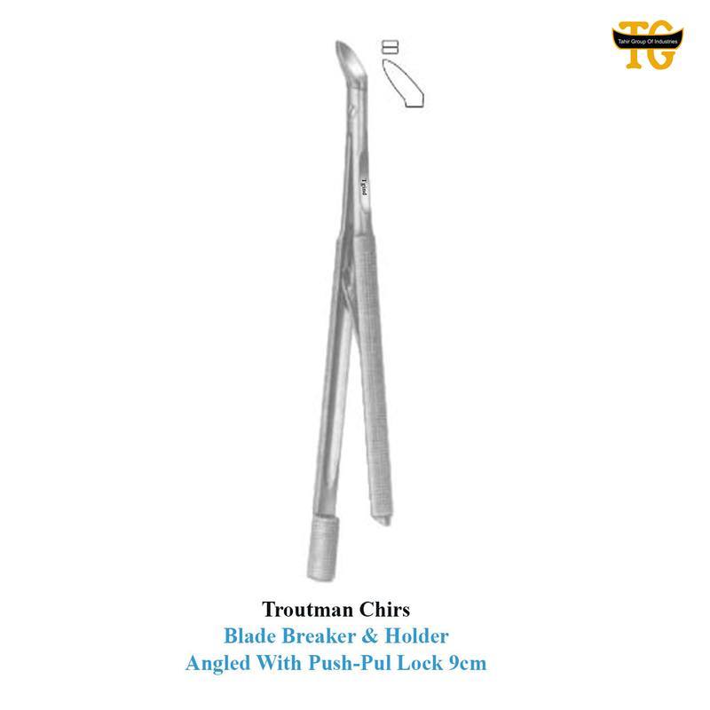 Troutman Chirs Blade Breaker & Holder, surgical instruments, TGI's own catalog photograph