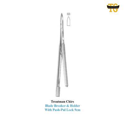Troutman Chirs Blade Breaker & Holder With Push-Pul Lock, surgical instruments, TGI's own catalog photograph