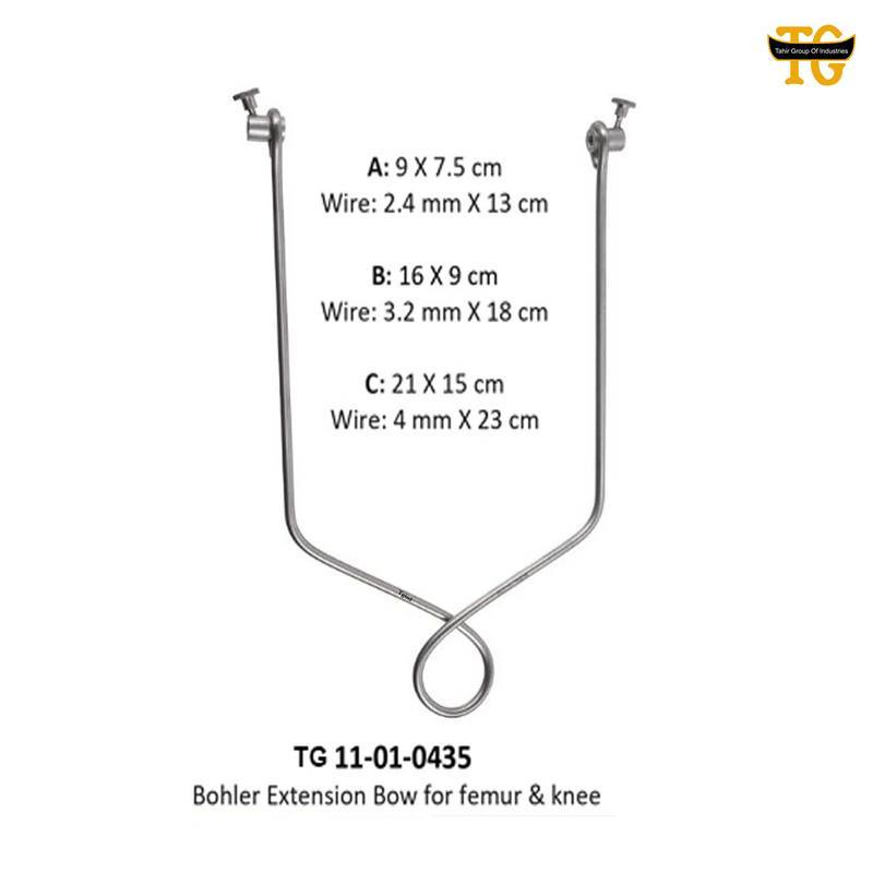 Bohler Extension Bow for femur & knee, orthopedic instruments, TGI's own catalog photograph