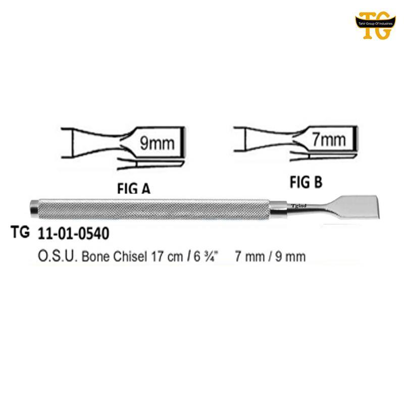 O.S.U. Bone Chisel, orthopedic instruments, TGI's own catalog photograph