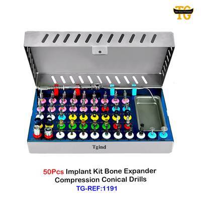 Implant Kit Bone Expander Compression Conical Drills, dental instruments, TGI's own catalog photograph
