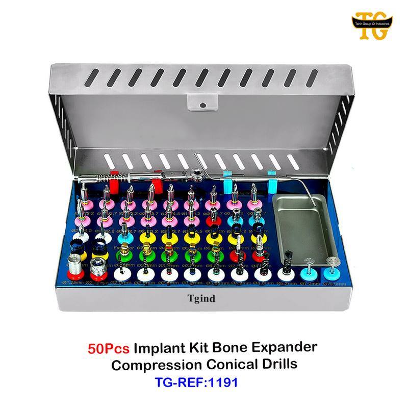 Implant Kit Bone Expander Compression Conical Drills, dental instruments, TGI's own catalog photograph