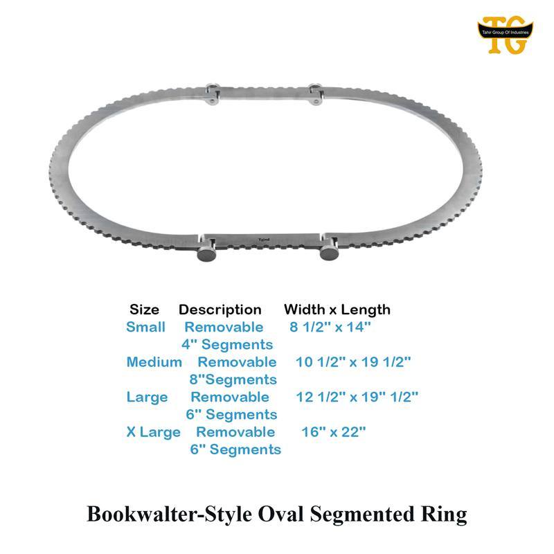 Bookwalter-Style Oval Segmented Ring, surgical instruments, TGI's own catalog photograph