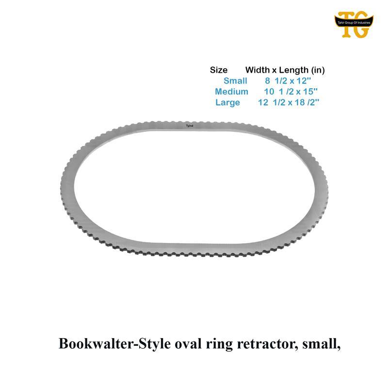 Bookwalter-Style oval ring retractor, surgical instruments, TGI's own catalog photograph