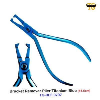 Bracket Remover Plier Titanium Blue, dental instruments, TGI's own catalog photograph