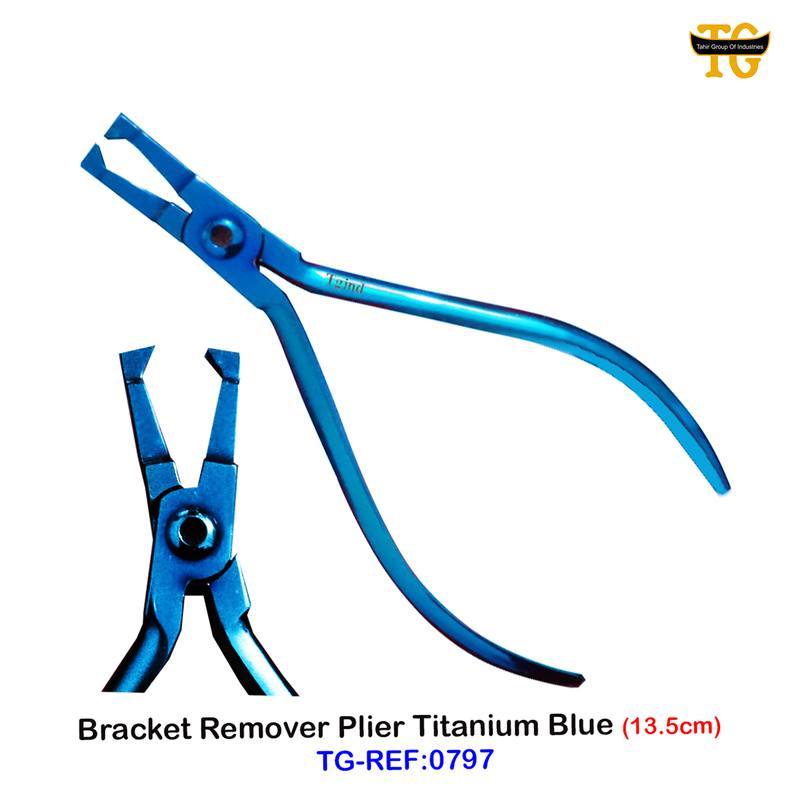 Bracket Remover Plier Titanium Blue, dental instruments, TGI's own catalog photograph