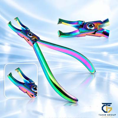 Bracket Remover Plier, Curved, Multicolor, dental instruments, TGI's own catalog photograph
